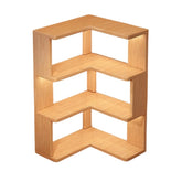 Corner Bookshelf Shelf Floor-to-ceiling Children's Wall Solid Wood Bookcase Household Corner Simple Storage Shelf Locker